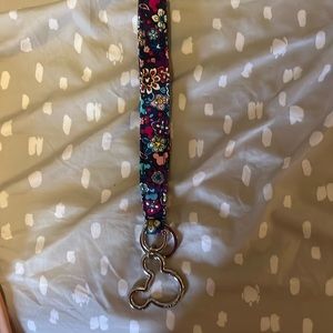Vera Bradley Disney lanyard with Mickey clasp